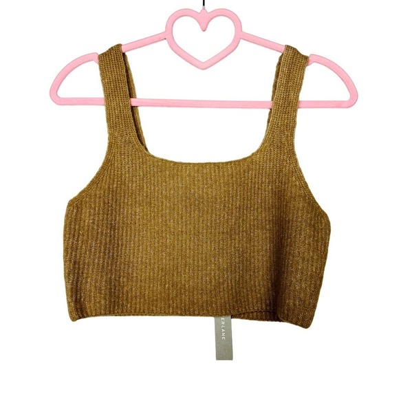 Everlane NWT The Cozy Stretch Tank Yak Wool Blend in Camel Size Small - Picture 4 of 6